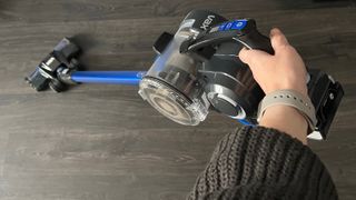 The Vax ONEPWR Blade 4 being used to clean hard floord