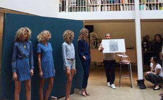Spring APC presentation with models wearing jean clothing