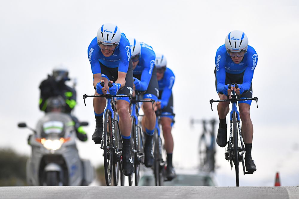 Gazprom-Rusvelo were 18th on the day at the Tirreno-Adriatico TTT