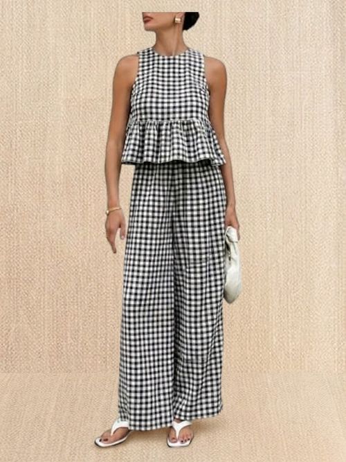 Two Piece Gingham Set
