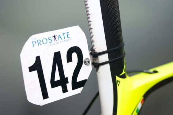 Neat custom mounting point for the race number.
