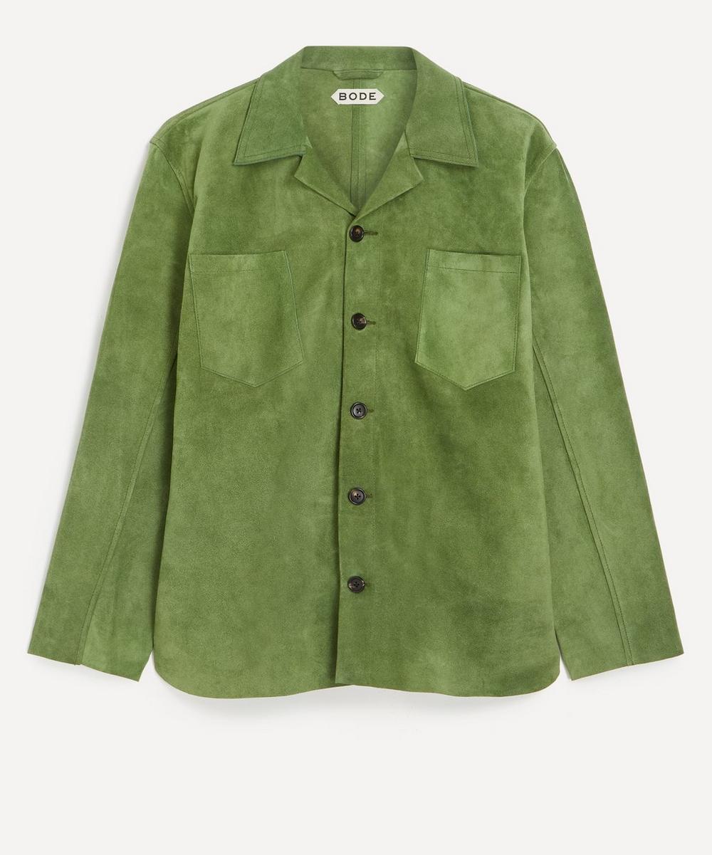 Green Suede Overshirt