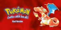 Pokémon Red Version key art showing Charizard beside the Pokémon logo