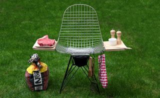 Barbeque chair with all tools attached