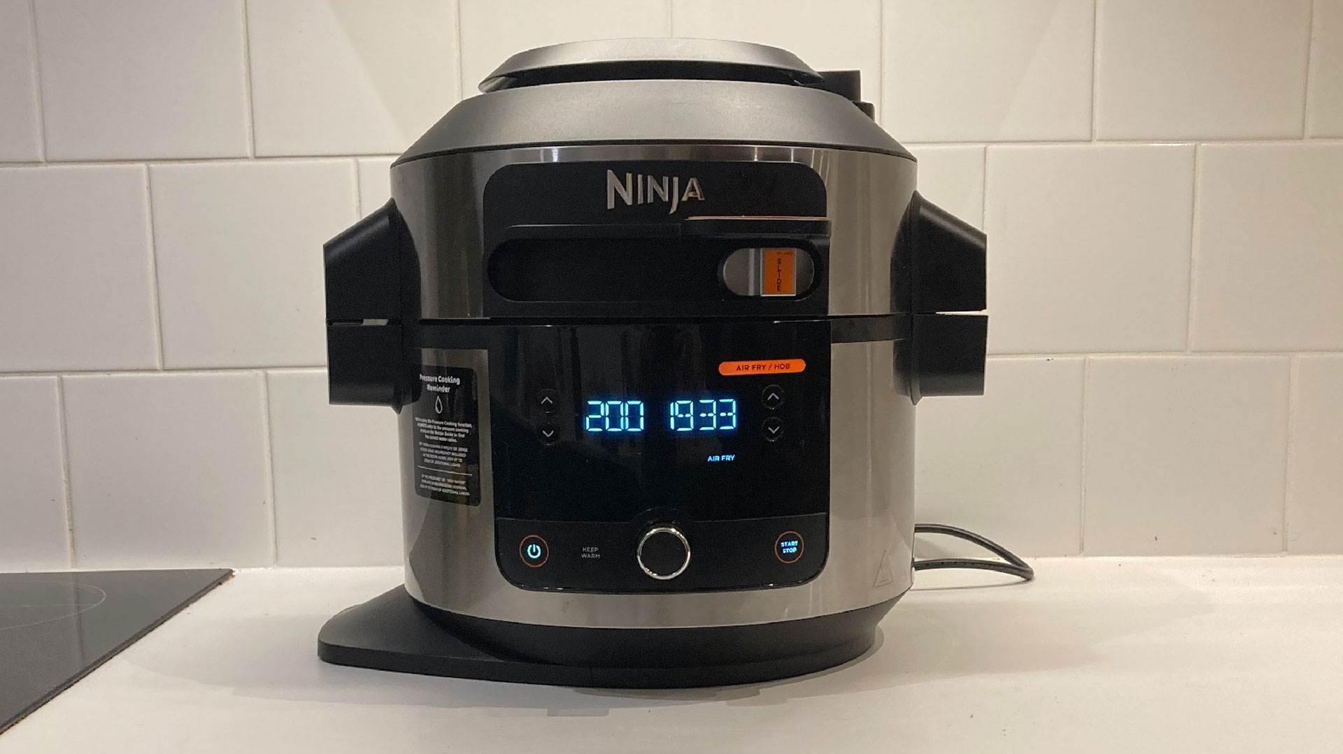 Best Ninja air fryer on kitchen countertop of tester's home