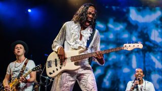 Verdine White of Earth Wind and Fire performs on stage at Norh Sea Jazz Festival at Ahoy on July 14, 2018 in Rotterdam, Netherlands.