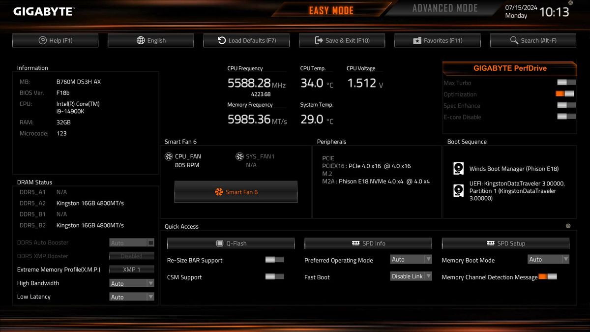 Firmware, Software and Test System - Gigabyte B760M DS3H AX