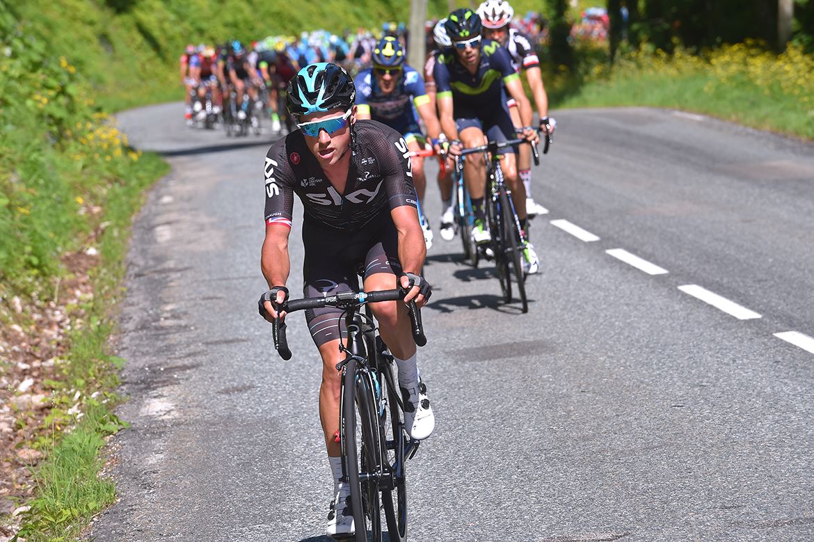 Peter Kennaugh (Sky) won stage 7 of Criterium du Dauphine.