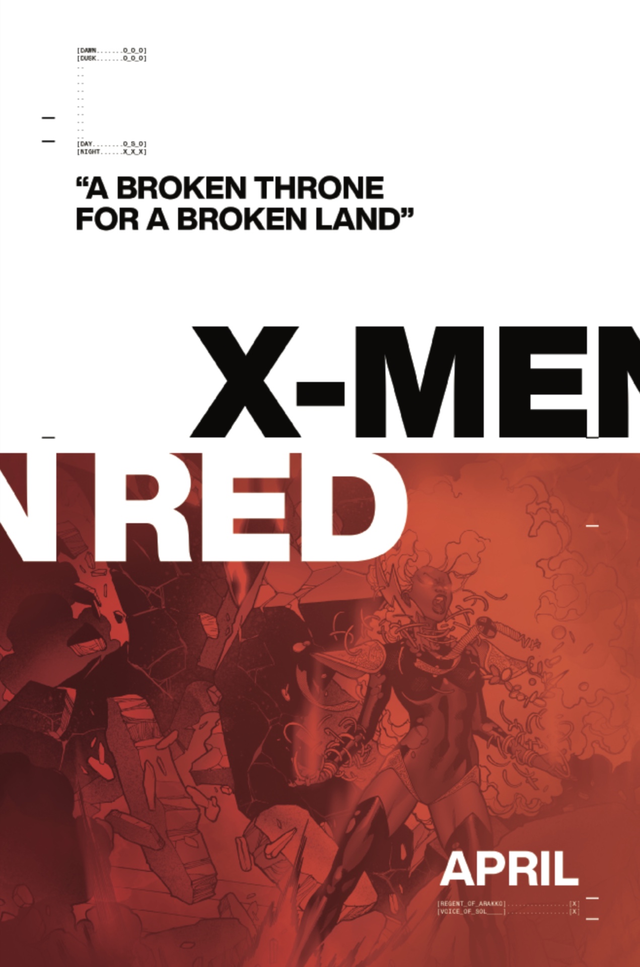X-Men: SWORD #11'de kırmızı teaser