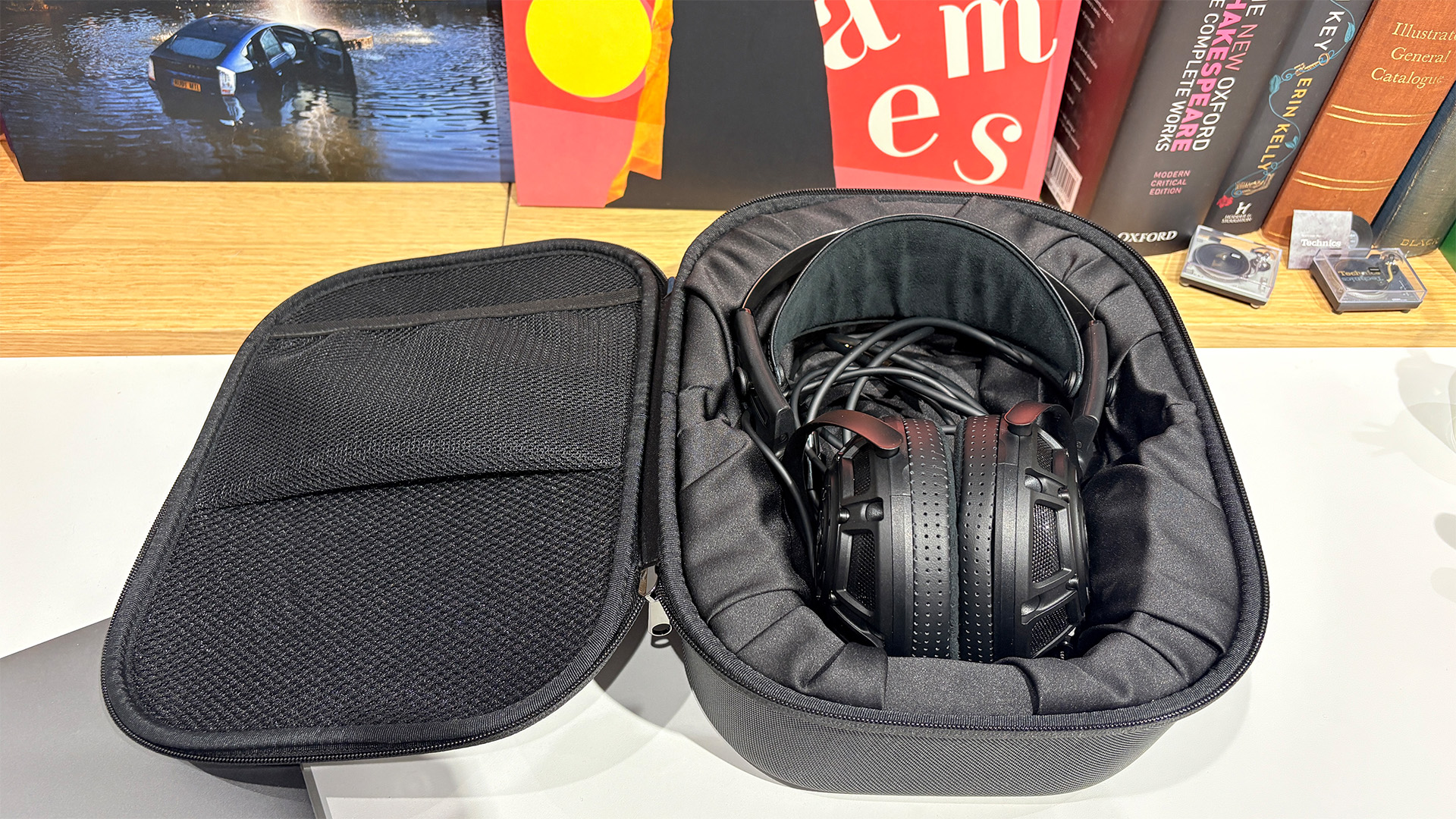 Yamaha YH-4000 open-back wired headphones in their carry case