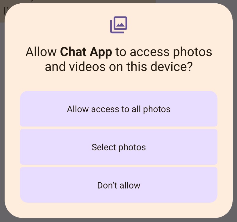 Android 14 app permission
