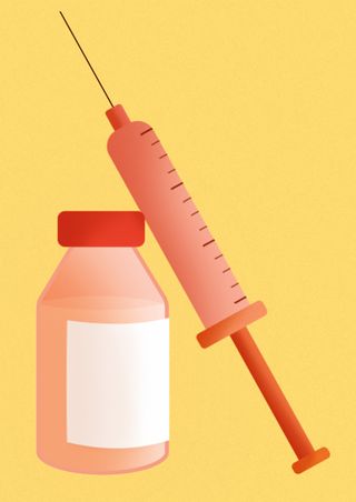 Design of a needle and a bottle