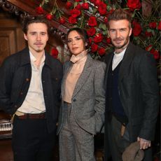 Brooklyn, Victoria and David Beckham