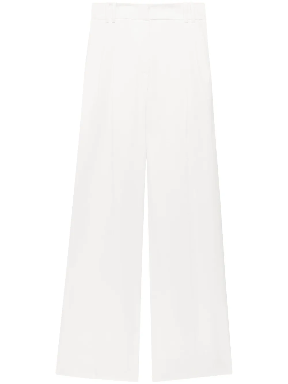 Another Tomorrow Wide-Leg Pleated Linen Trousers | 36