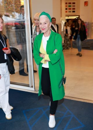 Helen Mirren wearing green