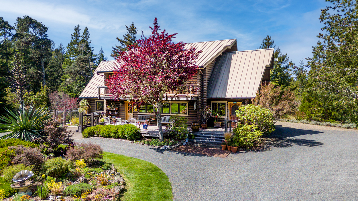 Log home exterior