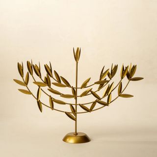 Gold Leaf Menorah