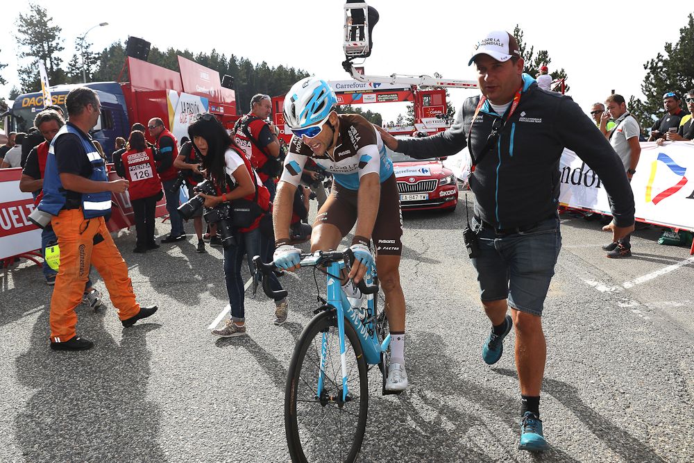 Tony Gallopin at the finish of stage 19