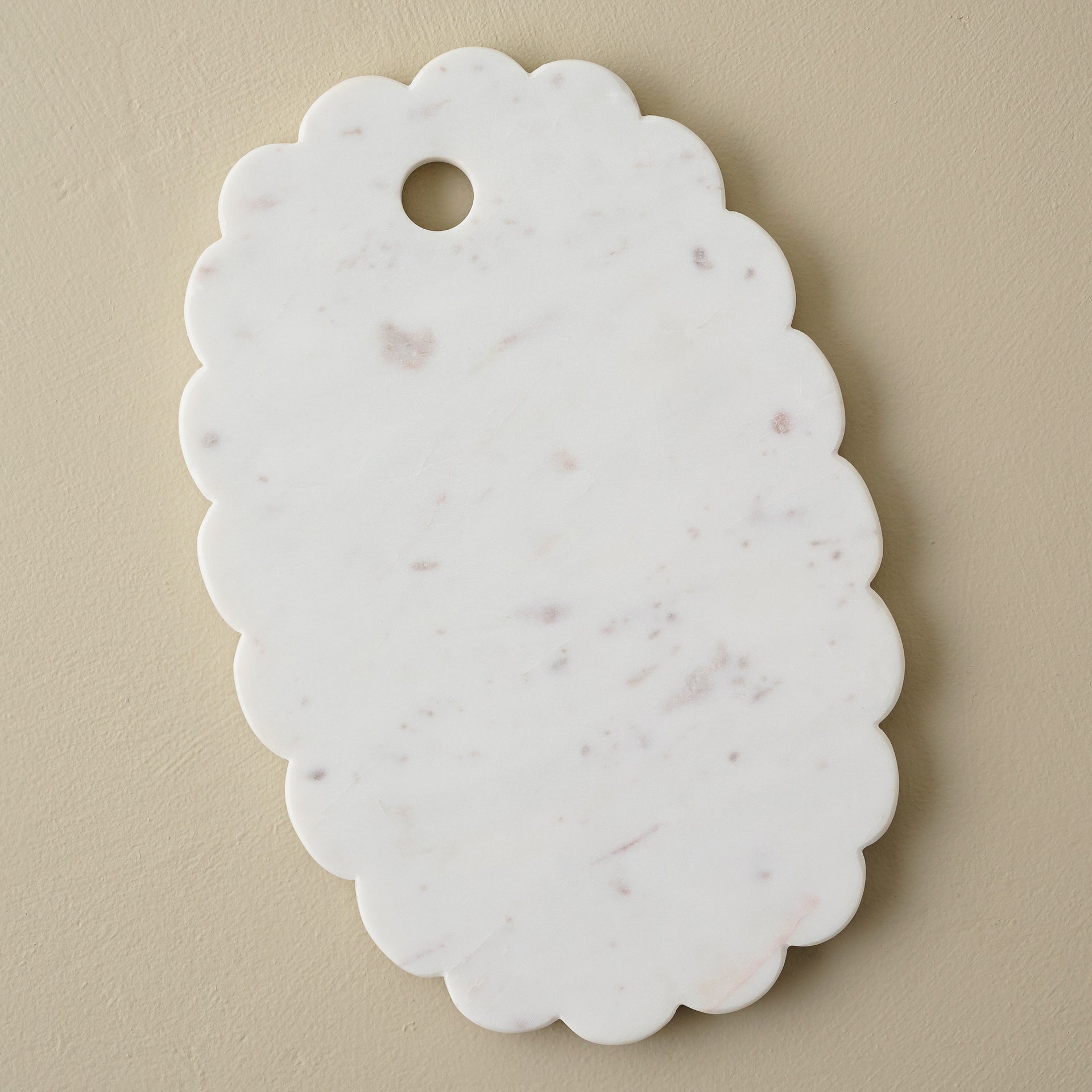 White Marble Scalloped Serving Board