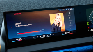 The BBC Sounds app integrated with BMW's in car entertainment system