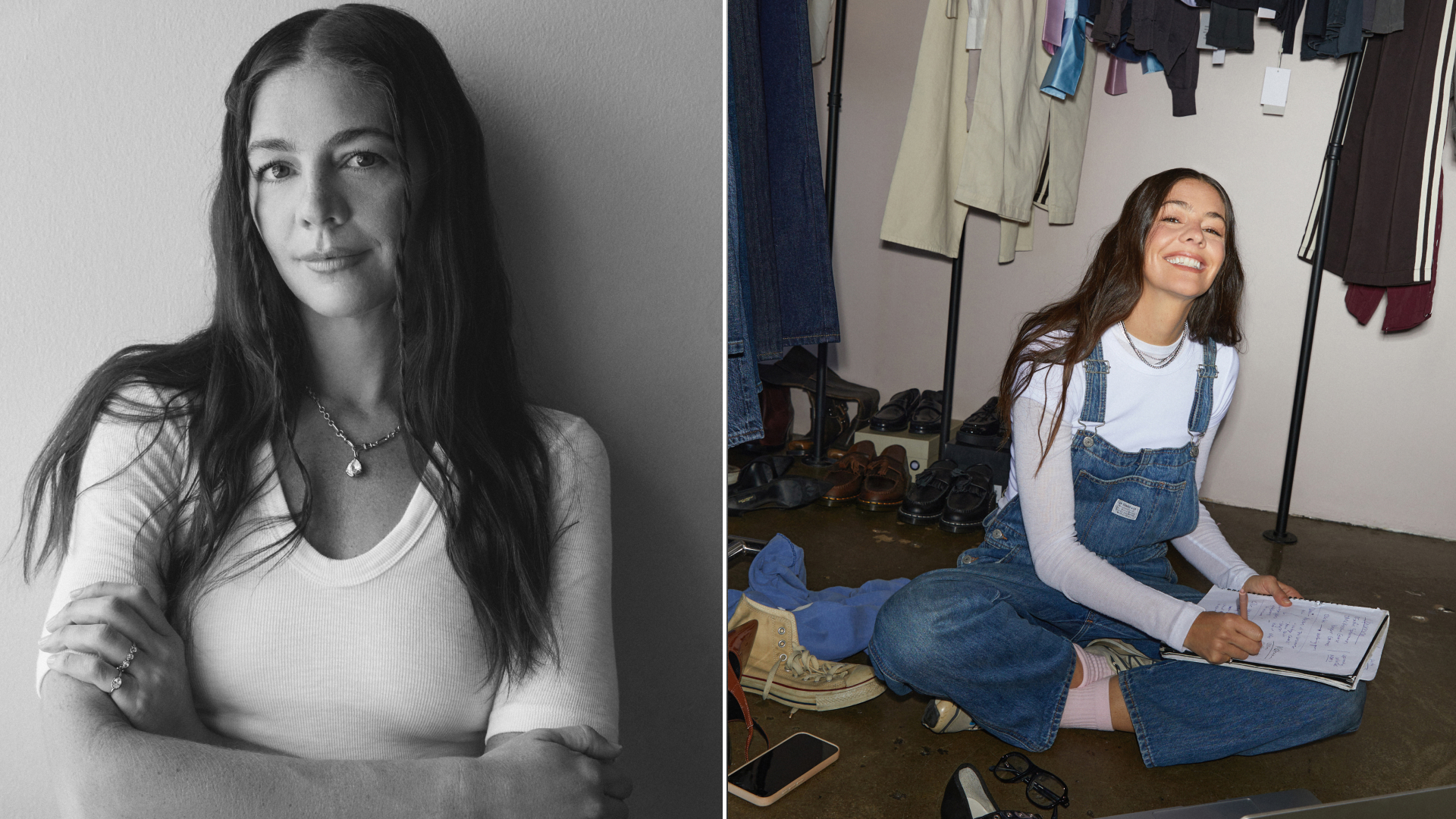 campaign photos of Molly Dickson's jewelry collaboration with Aurate for Fall 2026 