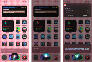 Update a calendar event with Siri on iPhone: Activate Siri, tell Siri what event you need to update, provide updated info, confirm