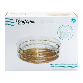 Inflatable 3 Ring Clear Pool with Gold Glitter