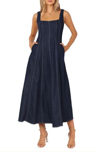 Callum Sleeveless Denim Maxi Dress