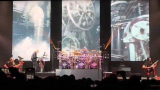 Dream Theater onstage at the O2