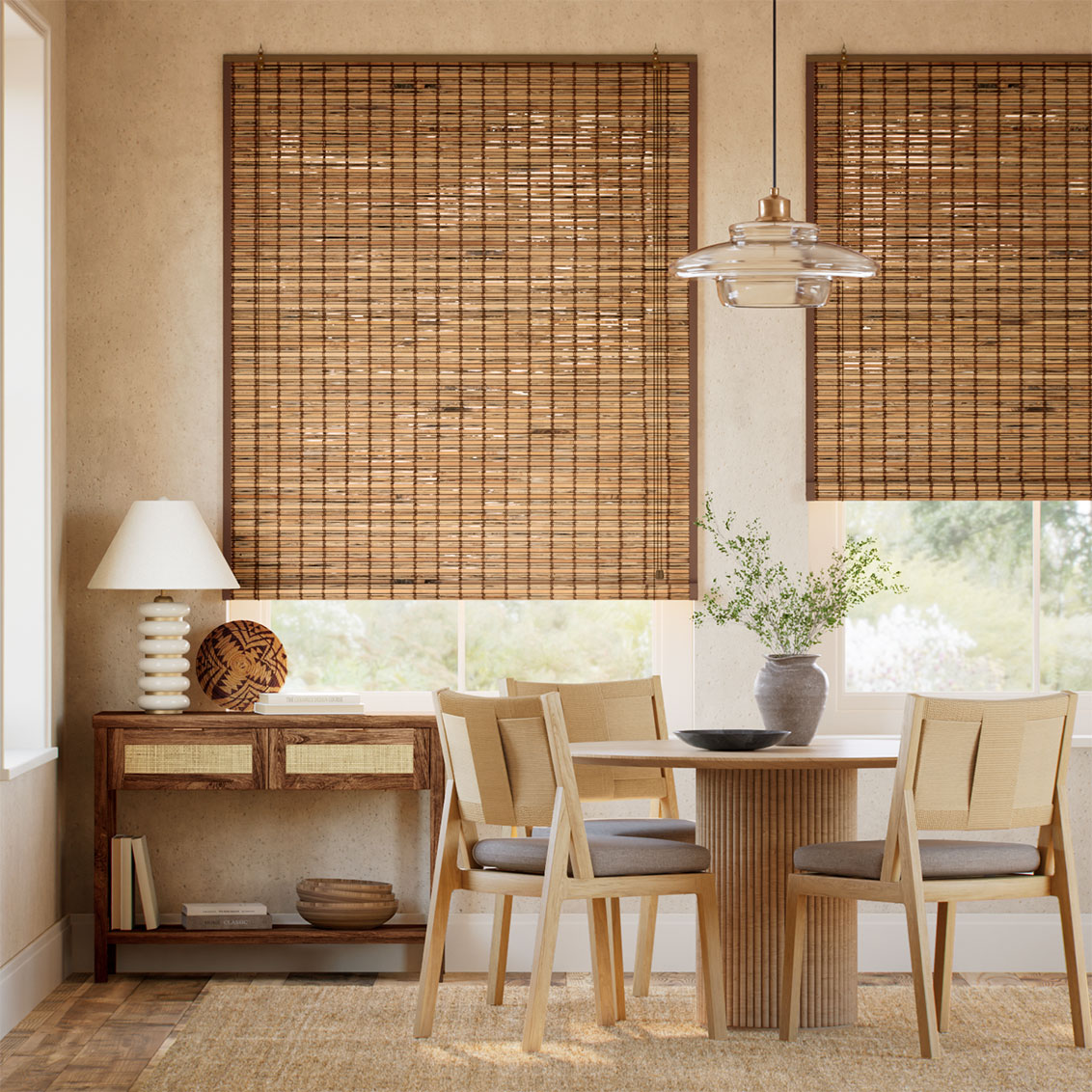 Blinds2go, Tuiss Loreto Walnut &amp;amp; Demerara Roll Up Blind