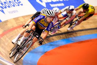 British Mark Cavendish competes during the Zesdaagse VlaanderenGent sixday indoor cycling race at the t Kuipke cycling arena on November 17 2019 in Gent Photo by YORICK JANSENS BELGA AFP Belgium OUT Photo by YORICK JANSENSBELGAAFP via Getty Images