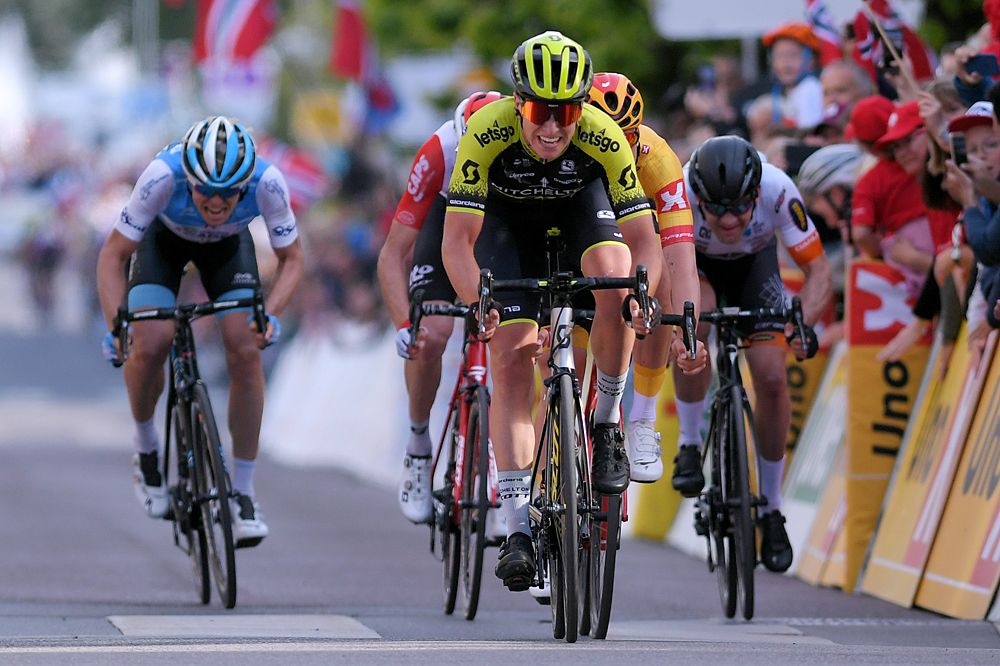 Edoardo Affini of Italy and Team Mitchelton - Scott wins stage 4 at Tour of Norway