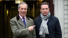 Nigel Farage poses with billionaire Nick Candy as he is announced as the party treasurer 