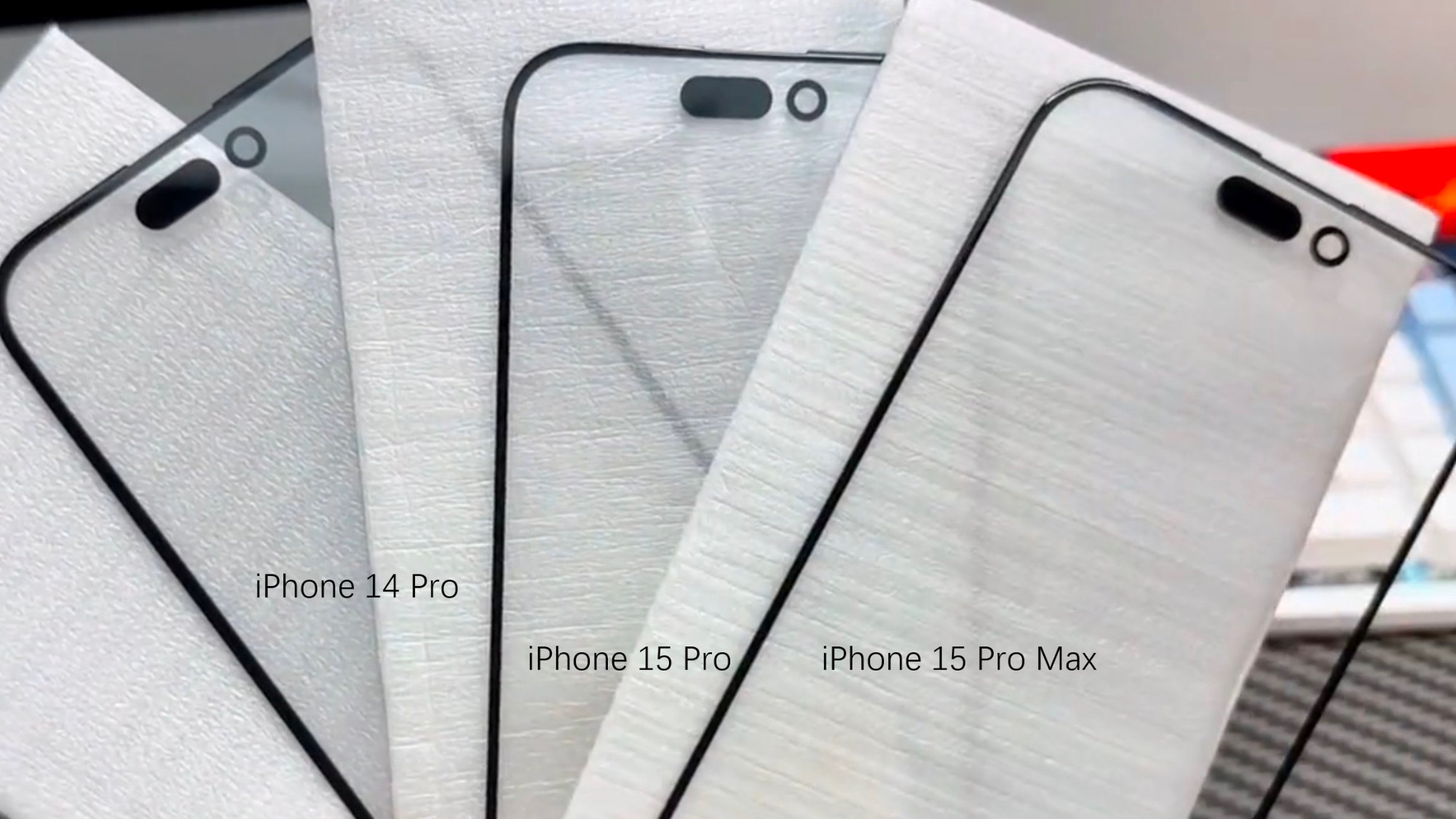 Maqueta de cubierta de vidrio para iPhone 15 Pro, iPhone 15 Pro Max y iPhone 14 Pro