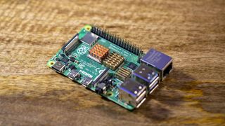 Raspberry Pi 4 board up close