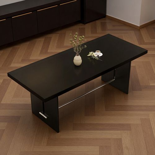 Orren Ellis Black Rectangular Dining Table