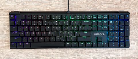 Cherry MX 10.0N RGB keyboard on a desk