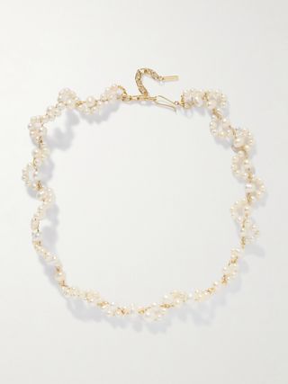 Gold Vermeil Pearl Necklace