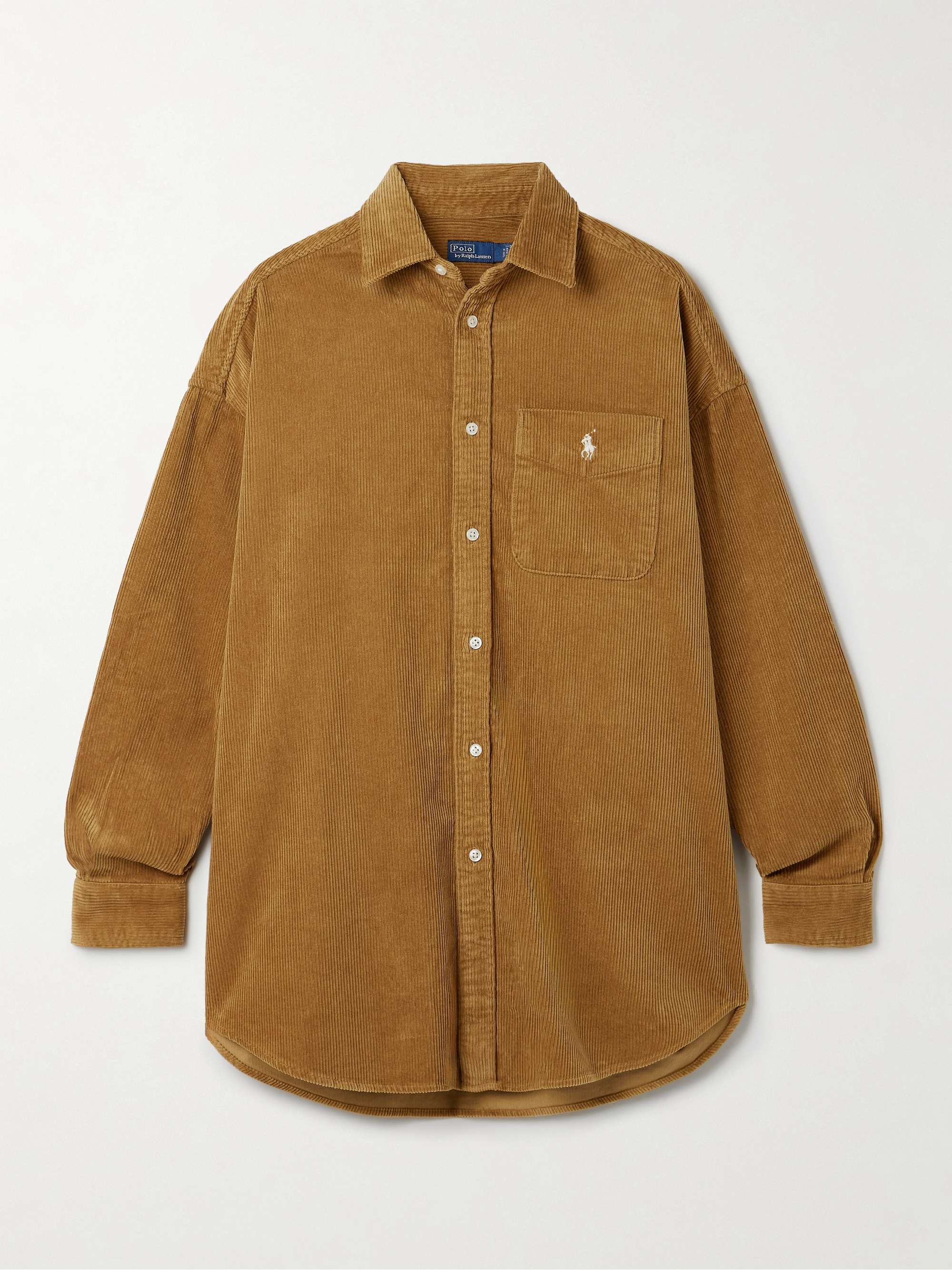 Embroidered Cotton-Corduroy Shirt