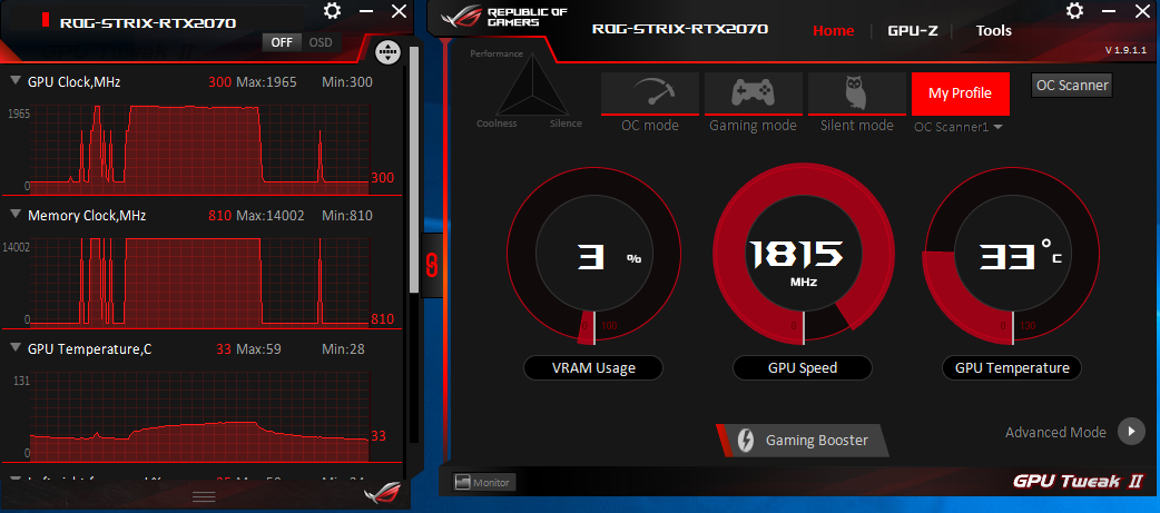 Software And Overclocking - Asus Rog Strix Geforce Rtx 2070 O8g Gaming 