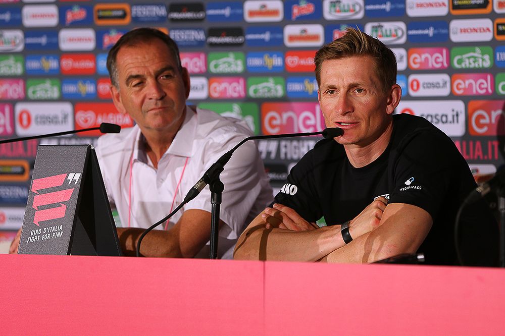 Andre Geipel answers a question at Wednesday's press conference.