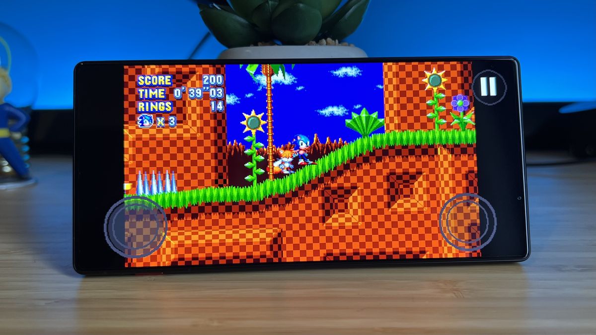 Sonic Mania Plus running on RedMagic 11 Air gaming phone