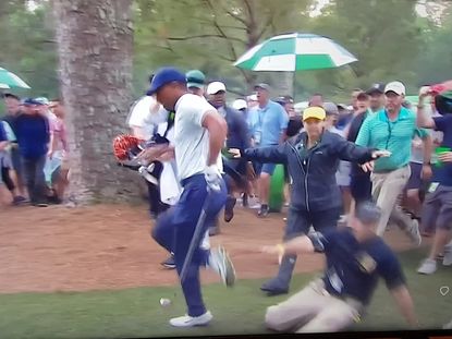 Security Guard Takes Out Tiger Woods