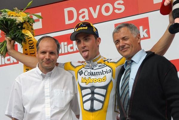 Eisel looks relieved to have won the photo finish deciding stage two.