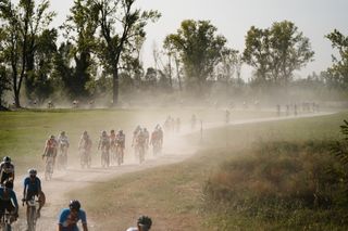 Picture by Thomas MaheuxSWpixcom 07102023 Cycling 2023 UCI Gravel World Championships Provincia di Treviso Veneto Italy Elite Men Bunch