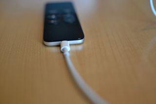 Connecting the Lightning cable to the Siri Remote