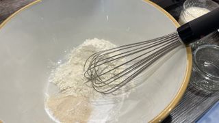 dry ingredients for making pancakes with pancake maker