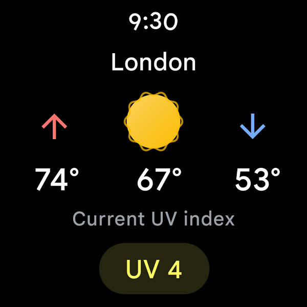 Google Weather app Wear OS 3