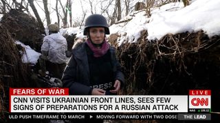 Clarissa Ward CNN Ukraine in trench