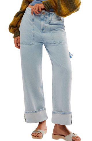 Major Leagues Wide Leg Crop Jeans